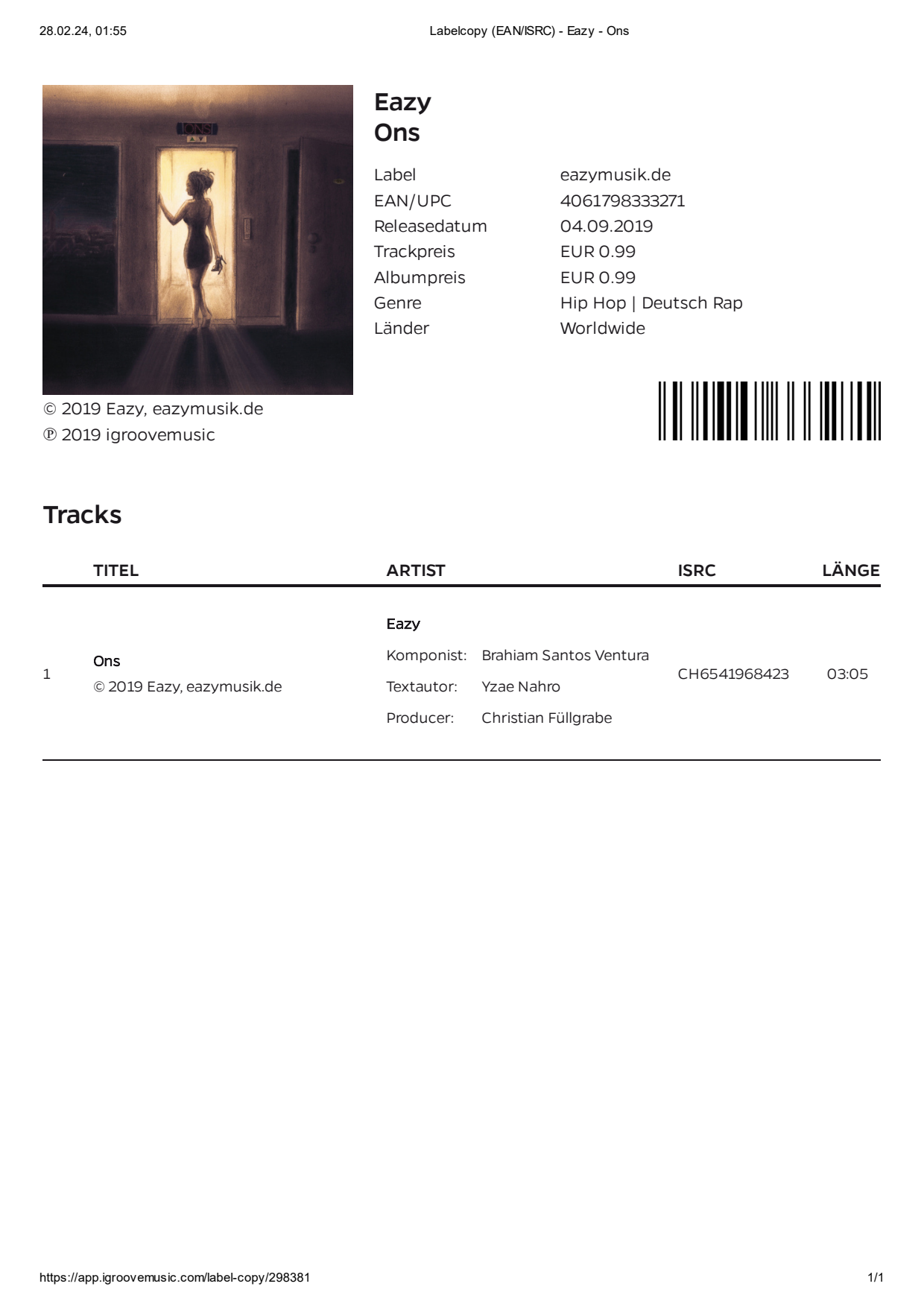 Original-Labelcopy Ons, Seite 7 von 9